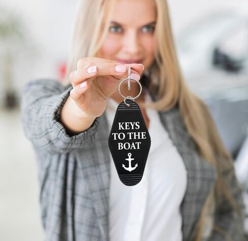 Boat Keychain Key Tag Fob, Keys to The Boat, Boat Owner Boats Driver Captain Gifts Keyring Gift in Saudi Arabia