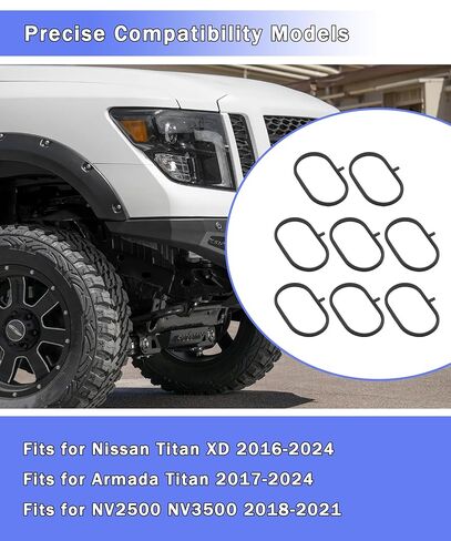 NI1415876K Set of 8 Pcs Intake Manifold Gasket Set Fits for Nissan Titan XD 2016-2024,for Nissan Armada 2017-2024,for NV2500 NV3500 2018-2021 in Saudi Arabia