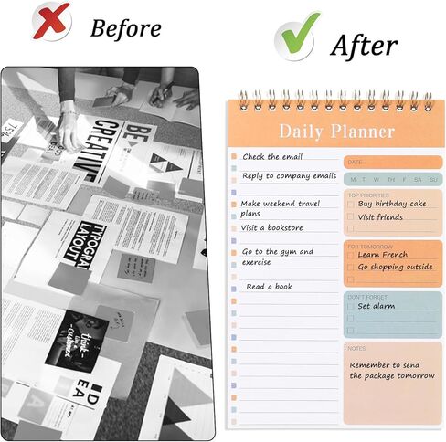10 Pcs Daily To Do List Notebook 5" x 8" Daily Planner 30 Sheets Spiral to Do List Notebook for Classroom Office Plan Work Schedule Checklist in Saudi Arabia