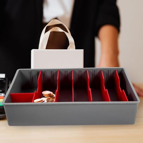 Cash Register Money Drawer Supermarket Cash Organizer Cash Drawer Tray Coin Tray Cash Drawer Organizer Teller Cash Tray Store Register Till Drawer Insert Cash Drawer Under Counter in Kuwait
