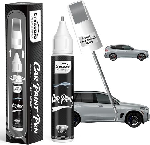 Skyscraper Grey Metallic(C4W/C54) for BMW Touch Up Paint Pen, 2 in 1 Car Scratch Remover with Pen Tip and Brush, Precise Color Match for Car Paint Scratch Repair, Quickly and Easily Fix Chips and Nicks in Saudi Arabia