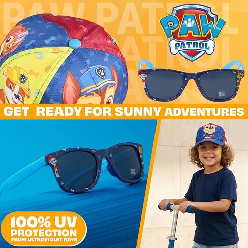 Paw Patrol | Minions Baseball Cap & Sunglasses Set for Boys, UV400 Sun Protection, Sun Hat, Shades, Gifts for Boys in Saudi Arabia