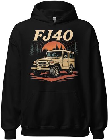 1973 FJ40 Vintage Off-Road SUV Graphic Hoodie – Classic 4x4 Adventure Cruiser Pullover in Saudi Arabia