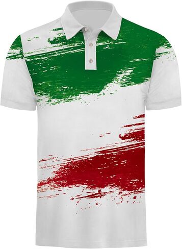 Casual Polo Shirts for Men: Short Sleeve Spatter Graphic Print Golf Clothing in Saudi Arabia