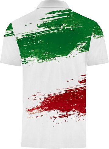 Casual Polo Shirts for Men: Short Sleeve Spatter Graphic Print Golf Clothing in Saudi Arabia