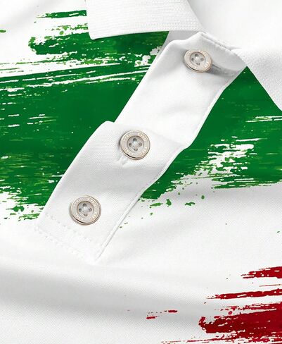 Casual Polo Shirts for Men: Short Sleeve Spatter Graphic Print Golf Clothing in Saudi Arabia