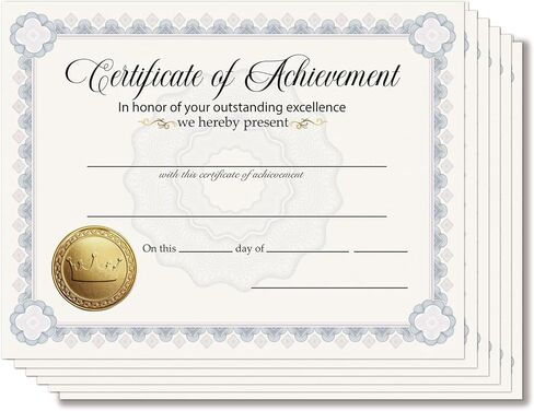 25 PCS Award Certificates 8 X 10 Inches Certificate of Achievement, Student of The Month Certificate, Suitable for End of Semester Graduation for Teachers Students Parents-12 in Kuwait