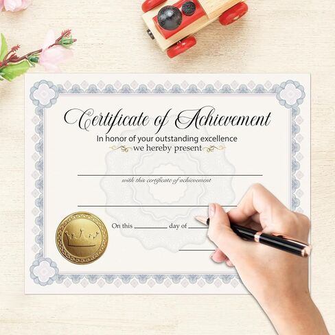 25 PCS Award Certificates 8 X 10 Inches Certificate of Achievement, Student of The Month Certificate, Suitable for End of Semester Graduation for Teachers Students Parents-12 in Kuwait