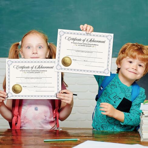 25 PCS Award Certificates 8 X 10 Inches Certificate of Achievement, Student of The Month Certificate, Suitable for End of Semester Graduation for Teachers Students Parents-12 in Kuwait