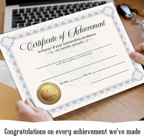 25 PCS Award Certificates 8 X 10 Inches Certificate of Achievement, Student of The Month Certificate, Suitable for End of Semester Graduation for Teachers Students Parents-12 in Kuwait