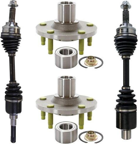 AutoShack Front CV Axle Shaft Left & Right + Wheel Bearing Hub Assembly Repair Kit Replacement for 2001-2008 Ford Escape 2005-2008 Mercury Mariner 2008 Mazda Tribute 2001-2006 Mazda Tribute 4-PC Kit in Saudi Arabia