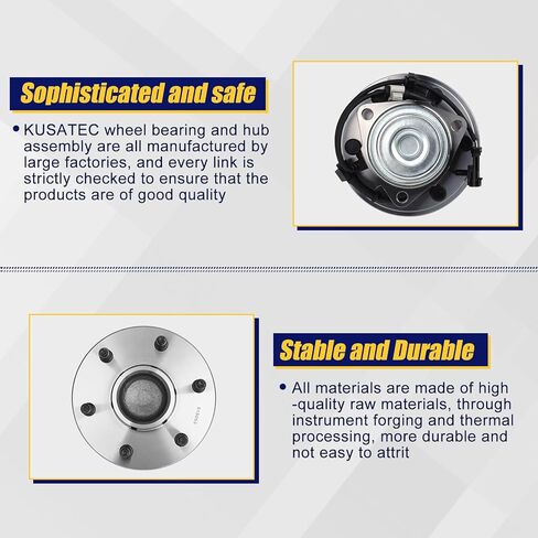 KUSATEC 515053 2pcs Front Wheel Bearing and Hub Assembly Compatible with 2000-2008 Cadillac Escalade,Chevy Avalanche Express Suburban 1500 2500 Tahoe,GMC Savana Yukon XL 1500 2500, 6 Lug Bolts w/ABS in Saudi Arabia
