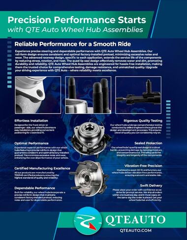 PM Auto Pair of 2 Rear Wheel Hub Bearing Assembly Replacement For 2014-2023 Jeep Cherokee in Saudi Arabia