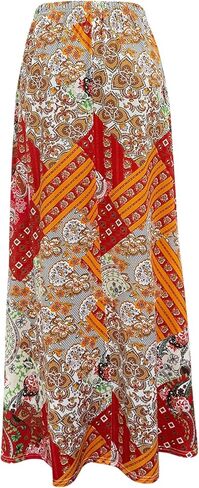 Women's Casual Skirts High Waisted Pleated A Line Swing Skirts Vintage Floral Skirts in Saudi Arabia