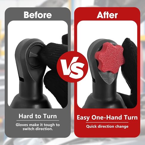 مقبض مفتاح السقاطة المتوافق مع Keymarx لسقاطة M12 - ملحق مقبس محرك قابل للعكس 3/8 بوصة مع زر ملتوي مغناطيسي - حزمة استبدال الأدوات الإضافية للميكانيكا والأعمال اليدوية (عبوتان) in Kuwait