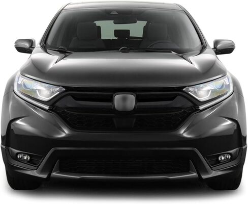 SlickMod Chrome Delete Blackout Vinyl Overlay for 2017-2019 Honda CRV CR-V Front Grill Trim (Gloss Black) in Saudi Arabia