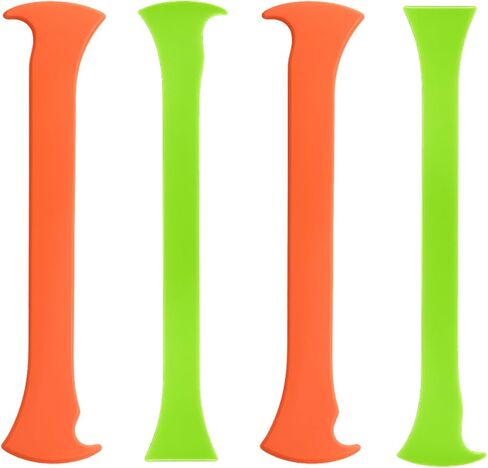 YoRise 4PCS Car Vinyl Wrap Scraper Tool, Flexible Double & Single Axe Wrapping Squeegee, Micro Car Window Curves Slot Tint Tool Kit for Film Cutting, Tucking, Sealing Application (OR&GN) in Saudi Arabia