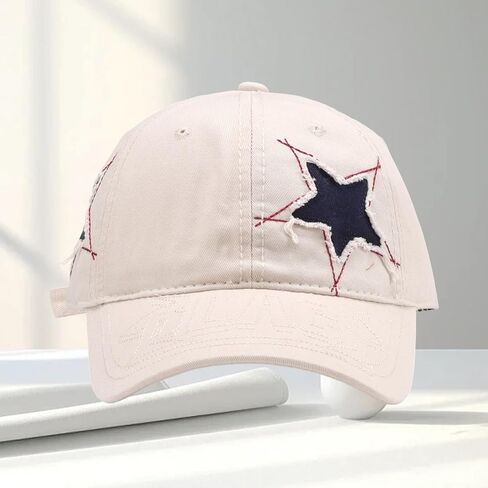 Vintage Washed Cotton Baseball Cap – Adjustable Distressed Dad Hat with Embroidered Patch, Unisex Casual Sports Headwear in Saudi Arabia