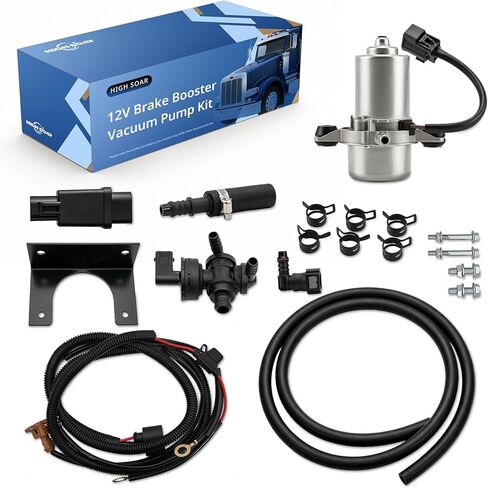 12V Brake Booster Vacuum Pump Kit with Installation Accessories Universal High-Performance 18'' to 25'' Electric Vacuum Pump for Brake Booster EVP28 in Saudi Arabia