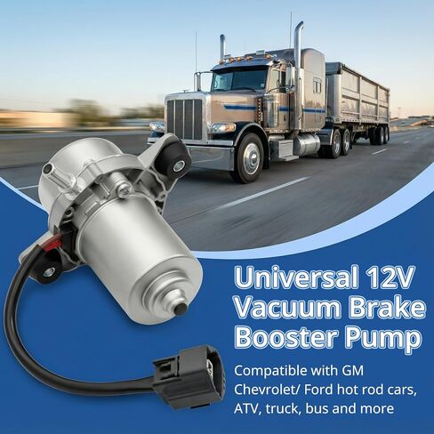 12V Brake Booster Vacuum Pump Kit with Installation Accessories Universal High-Performance 18'' to 25'' Electric Vacuum Pump for Brake Booster EVP28 in Saudi Arabia