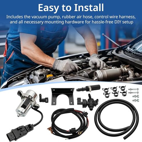 12V Brake Booster Vacuum Pump Kit with Installation Accessories Universal High-Performance 18'' to 25'' Electric Vacuum Pump for Brake Booster EVP28 in Saudi Arabia