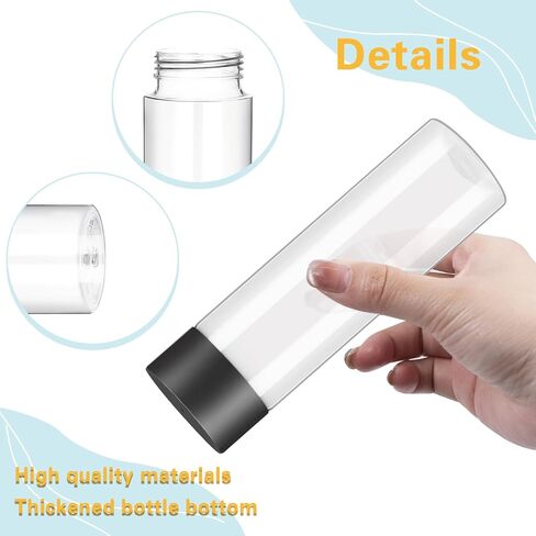 16 PCS Empty Sensory Bottles with Lids, 10 oz/ 284 ml Clear Plastic Reusable Leakproof Decorative Water Bottles for DIY Sensory Crafts Classroom Handmade Party Supply in Saudi Arabia