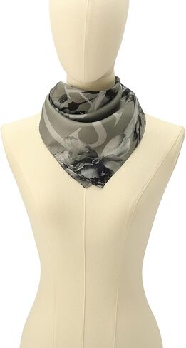 AllSaints Women's Ione Charcoal Grey Bandana, 100% Silk Head Scarf, Lightweight Fabric Accessory in Saudi Arabia
