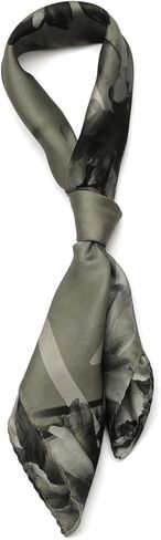 AllSaints Women's Ione Charcoal Grey Bandana, 100% Silk Head Scarf, Lightweight Fabric Accessory in Saudi Arabia