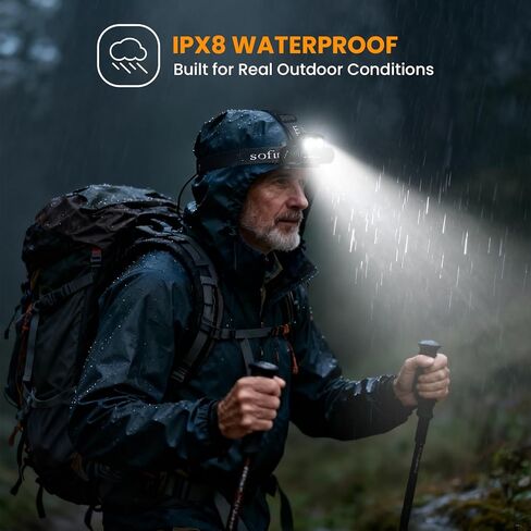 sofirn HS20 LED Headlamp Rechargeable, 2700 High Lumen Headlight, Super Bright Headlamp with Floodlight and Spotlight, USB C Charging Port for Hard Hat, Hiking, Camping, Emergency in Kuwait