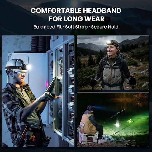 sofirn HS20 LED Headlamp Rechargeable, 2700 High Lumen Headlight, Super Bright Headlamp with Floodlight and Spotlight, USB C Charging Port for Hard Hat, Hiking, Camping, Emergency in Kuwait