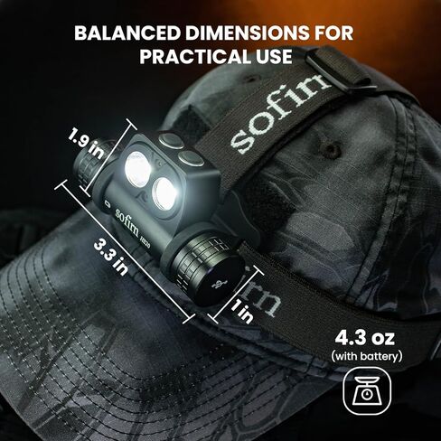 sofirn HS20 LED Headlamp Rechargeable, 2700 High Lumen Headlight, Super Bright Headlamp with Floodlight and Spotlight, USB C Charging Port for Hard Hat, Hiking, Camping, Emergency in Kuwait