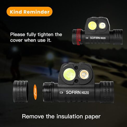 sofirn HS20 LED Headlamp Rechargeable, 2700 High Lumen Headlight, Super Bright Headlamp with Floodlight and Spotlight, USB C Charging Port for Hard Hat, Hiking, Camping, Emergency in Kuwait