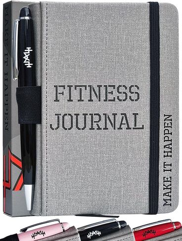 – A6 Pocket Fitness Journal – Set 15 Goals, Track 93 Workouts, Measure Progress & Log 24 Personal Records – Sweatproof Design, Daily Planner & Exercise Log Book For Men & Women - Black in Saudi Arabia