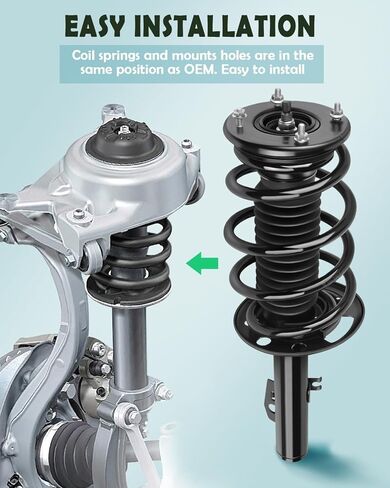 SCITOO Front Pair Strut & Spring Complete Assembly Compatible with 2010-2012 for Lincoln MKS Complete Struts 11545 11546 in Saudi Arabia