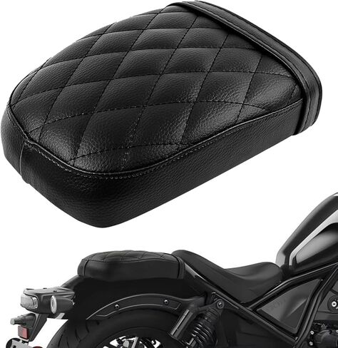 DREAMIZER مقعد منفرد للدراجة النارية من السيليكون ومقاعد أمامية للراكب متوافقة مع Honda Rebel CMX1100 2021-2025 (نمط المعين الأسود-Rider) in Saudi Arabia