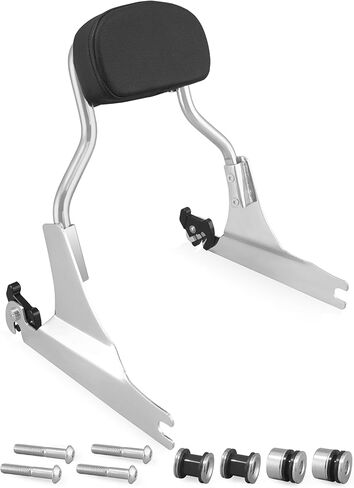 YHMOTO Chop Short Height Passenger Backrest Sissy Bar Fit 200mm Fender Compatible with 2006-2017 Harley Softail Fat Boy Night Train (Chrome) in Saudi Arabia