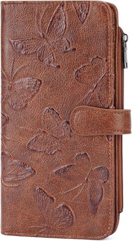 BELTANA RFID Wallet Women Thin Womens Wallet Compact Long Ladies Wallet for Women Butterfly Design (Purple) in Saudi Arabia