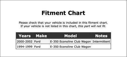 مرحل محرك الممسحة متوافق مع Ford E-350 Econoline Club Wagon 2002 2001 2000 1999 1998 1997 1996 1995 1994 P-3888409 in Kuwait