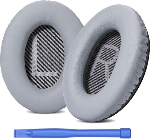 وسائد أذن بديلة لسماعات الرأس QC35 - وسادة وسائد أذن بديلة QC35، QC35ii - متوافقة مع Bose Quiet Comfort35، QC45، QC25، QC35ii، QC15، AE2، AE2i-مريحة ومتينة (أسود) in Kuwait