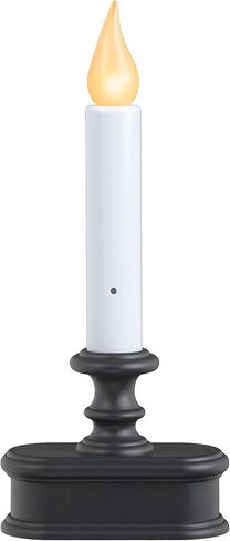 Xodus Innovations FPC1221P مصباح LED يعمل بالبطارية من الغسق إلى الفجر شمعة نافذة من البولي كربونات، مع لهب كهرماني واقعي، بيوتر in Kuwait