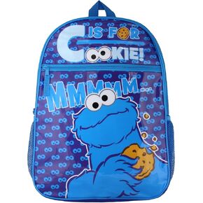 INTIMO Sesame Street Cookie Monster C حقيبة ظهر مزدوجة المقصورة لملفات تعريف الارتباط مقاس 16 بوصة in Kuwait