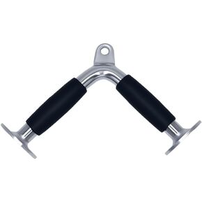 LAT Pull Down Bar,V-Shaped Rotating Straight Press Down Bar,Tricep Rope,Strength Training Double D/Single D Row Handle Cable Attachment for Weight Workout,Cable Machine Accessories(V Bar) in Kuwait