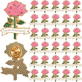 30 قطعة دبوس تذكاري على شكل وردة لضيوف الجنازة - بروش من المينا للتعاطف المسيحي للحداد والاحتفال بالحياة in Kuwait