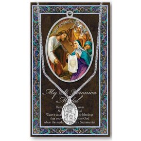 St Veronica Medal with Prayer Pamphlet - Genuine Pewter in Saudi Arabia