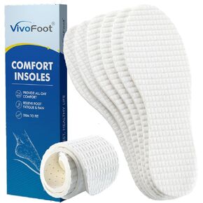 3 أزواج من النعال الداخلية القطنية المضادة للرائحة من VivoFoot، حشوات قابلة للتنفس لرائحة القدمين حافي القدمين، وسادات أحذية بديلة مريحة للاستخدام اليومي للرجال والنساء in Kuwait