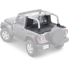 MasterTop Tonneau Cover & Wind Stopper Combo, Black Diamond - Fits Jeep Wrangler JLU 4-Door 2018-2024 Hard Top Models - Wind Breaker Blocks Backdrafts - Keeps Cargo Area Clean in Kuwait