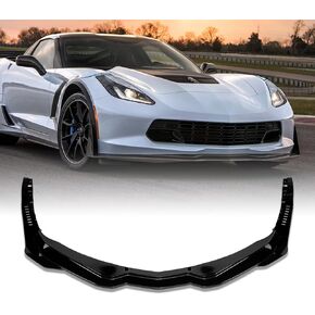 Front Bumper Lip Splitter Spoiler Compatible with 2015-2019 Chevy Corvette C7 Z06 Grand Sport,Car Body kit Accessories Front Lip Splitter (2pcs) in Saudi Arabia