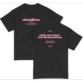 تي شيرت Blackpink للجنسين للبالغين من Blackpink Official Merch Deadline تي شيرت، أسود in Kuwait