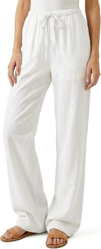 Zylioo Tall Linen Pants for Women 6FT Lightweight Relaxed Fit Casual Pants for Tall Ladies High Waisted Straight Leg in Saudi Arabia