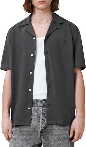 AllSaints Men's Hudson Ss Shirt Casual Shirt in Kuwait